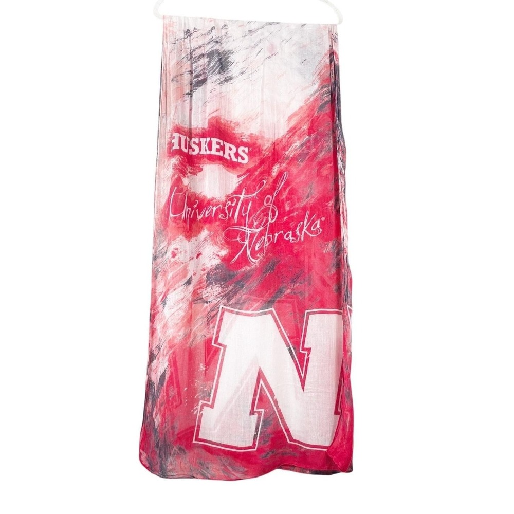 University of Nebraska Large Oversized Women's Scarf Huskers Lightweight No Tag